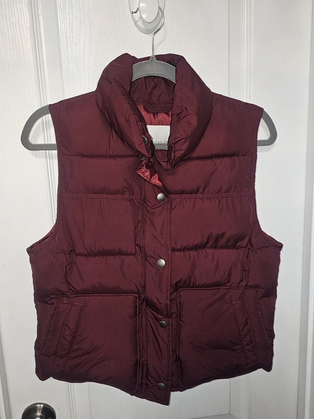 Burgundy Puffer Vest